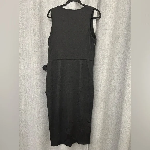 GRACE KARIN Women's Casual Knit Dress Sleeveless Summer V Neck Tie Waist Ribbed - Picture 7 of 8